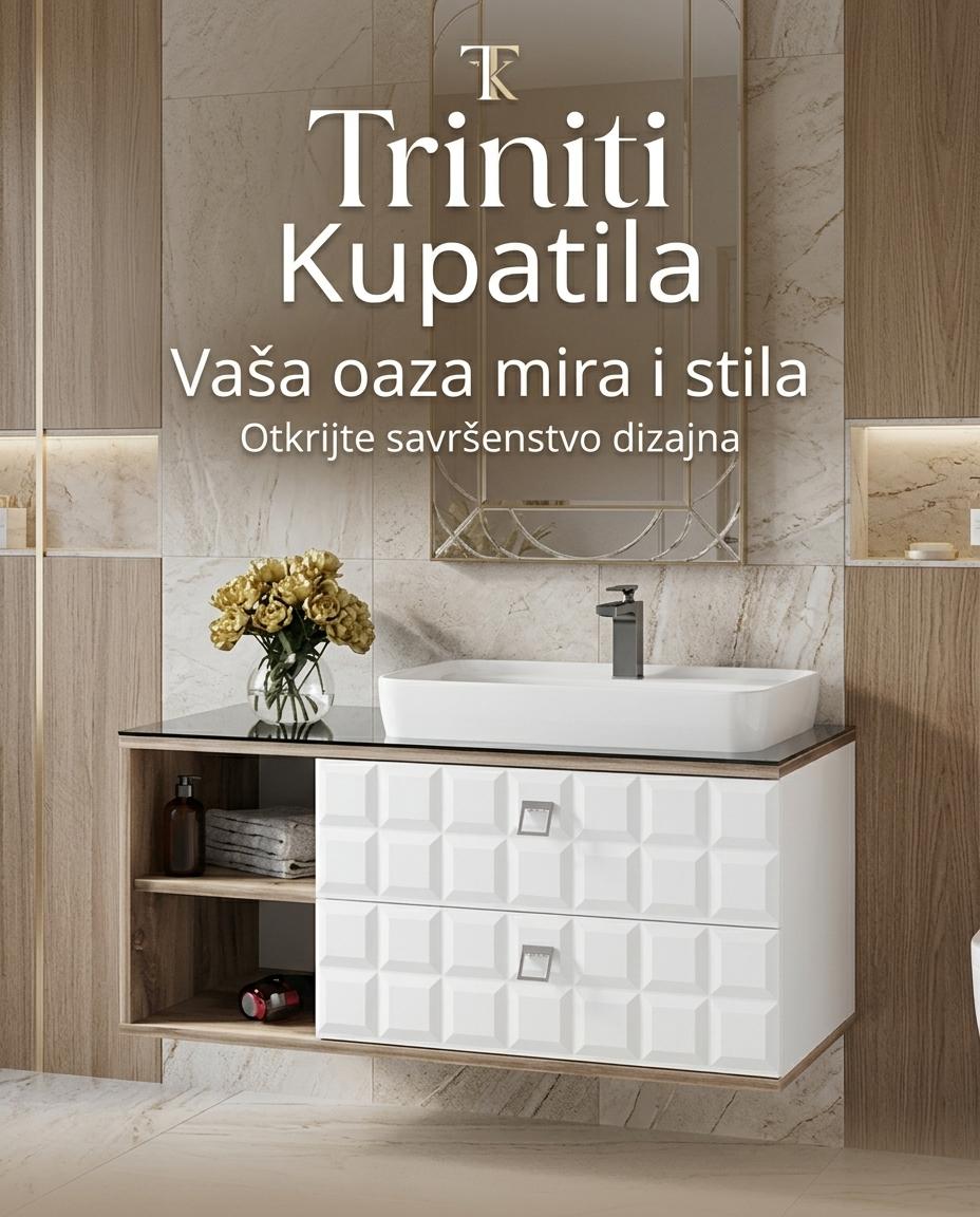 OSCAR White Sacramento 95 ormarić sa umivaonikom OSCAR White Sacramento 95 ormarić sa umivaonikom